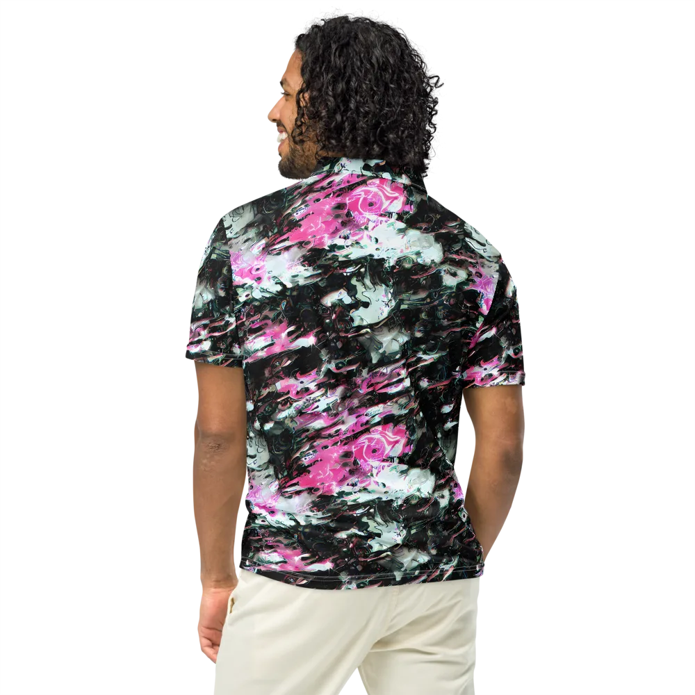 Neon Blackwater on Men's Slim Fit Polo Shirt — Back