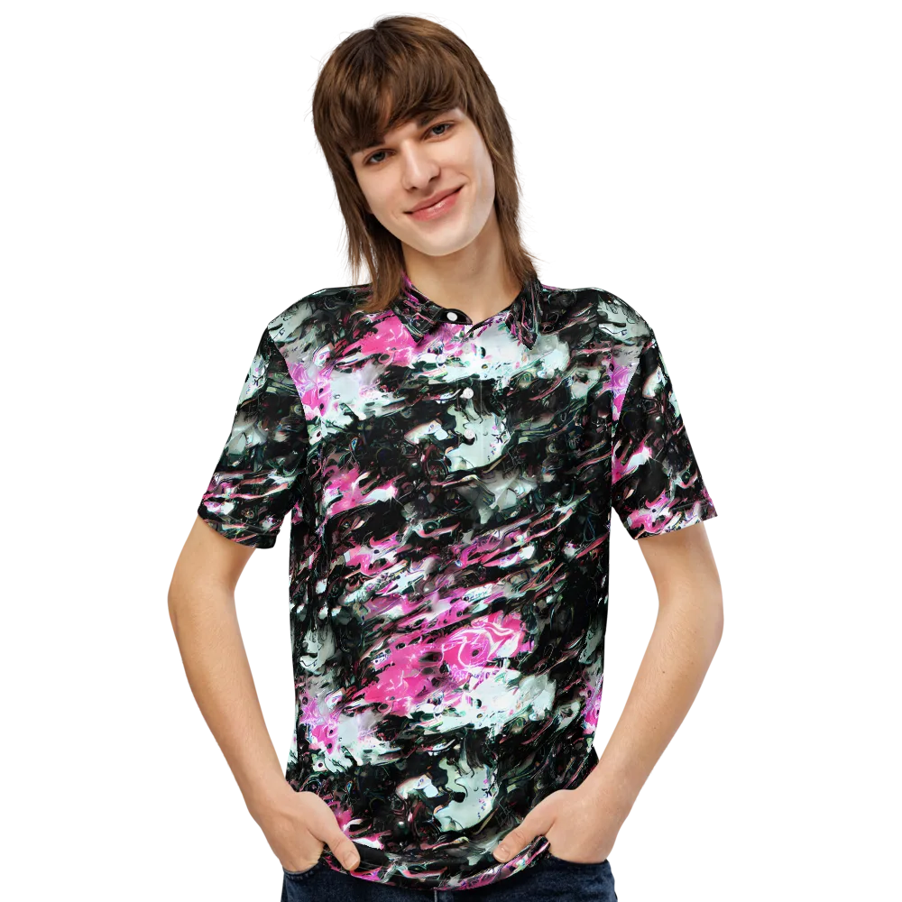 Neon Blackwater on Men's Slim Fit Polo Shirt — Front