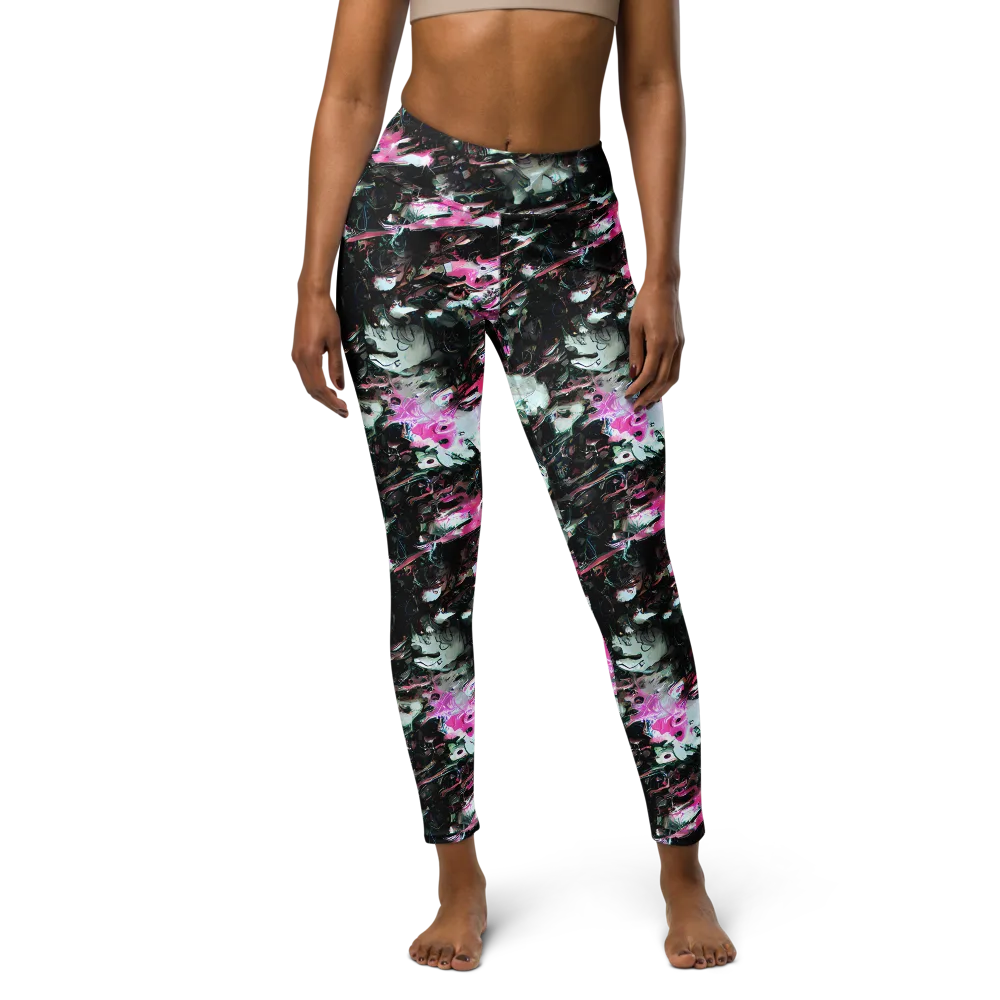 Neon Blackwater on Yoga Leggings — Front