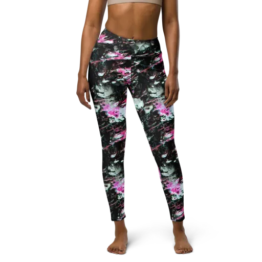 Neon Blackwater on a Yoga Leggings