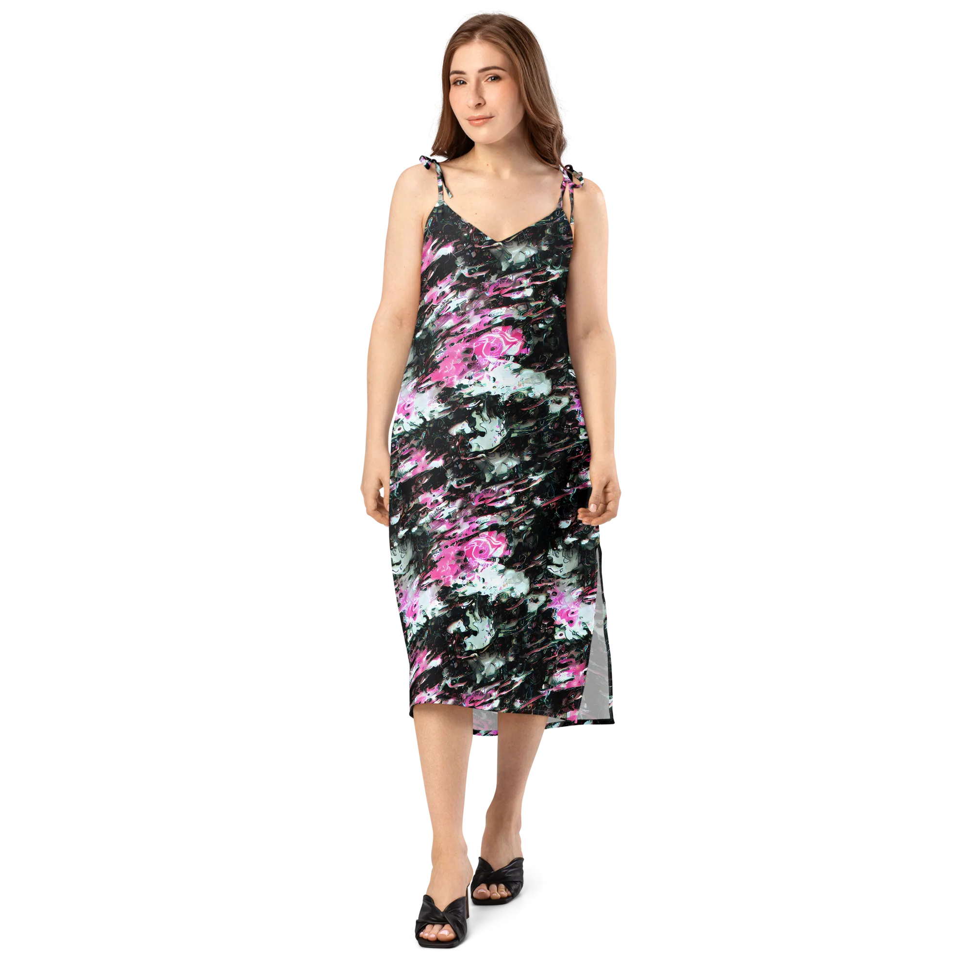 Neon Blackwater on Slip Dress — Front
