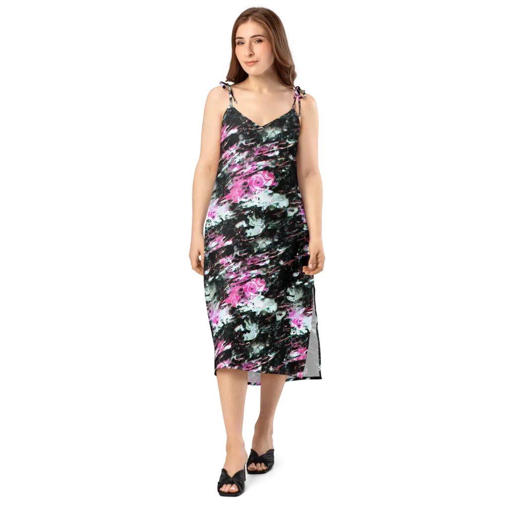 Neon Blackwater on Slip Dress — Front