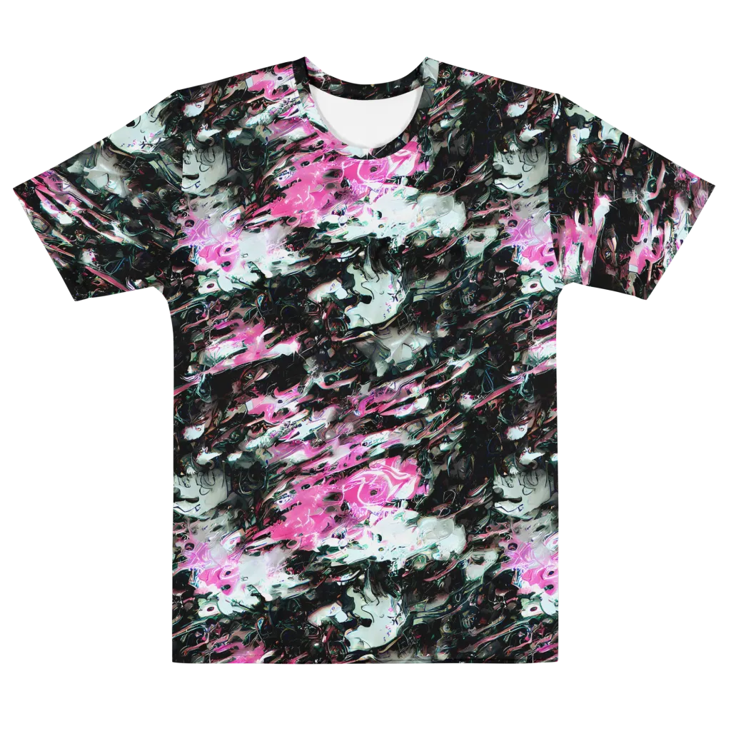 Neon Blackwater on Men's Cotton Crew Neck T-Shirt — Front