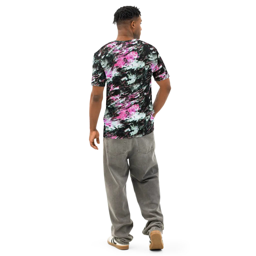Neon Blackwater on Men's Cotton Crew Neck T-Shirt — Back