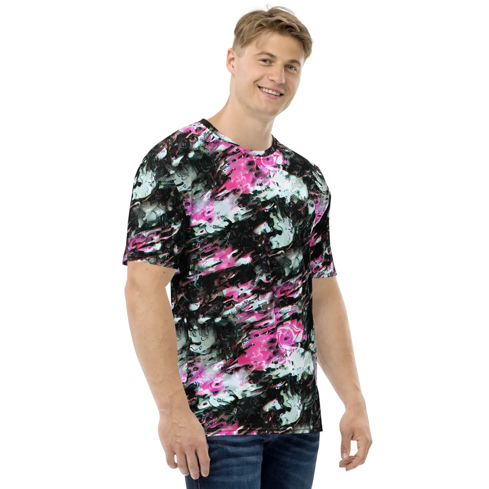 Neon Blackwater on Men's Crew Neck T-Shirt — Right