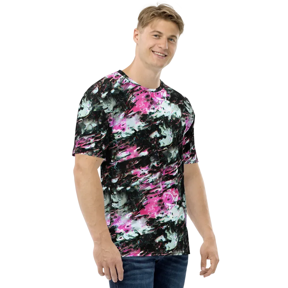 Neon Blackwater on Men's Crew Neck T-Shirt — Right
