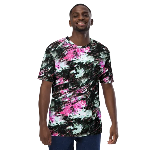 Neon Blackwater on a Men's Crew Neck T-Shirt