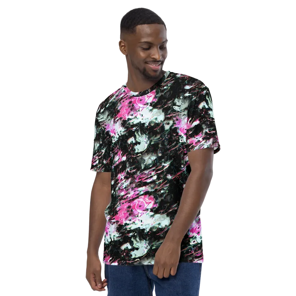 Neon Blackwater on Men's Crew Neck T-Shirt — Left