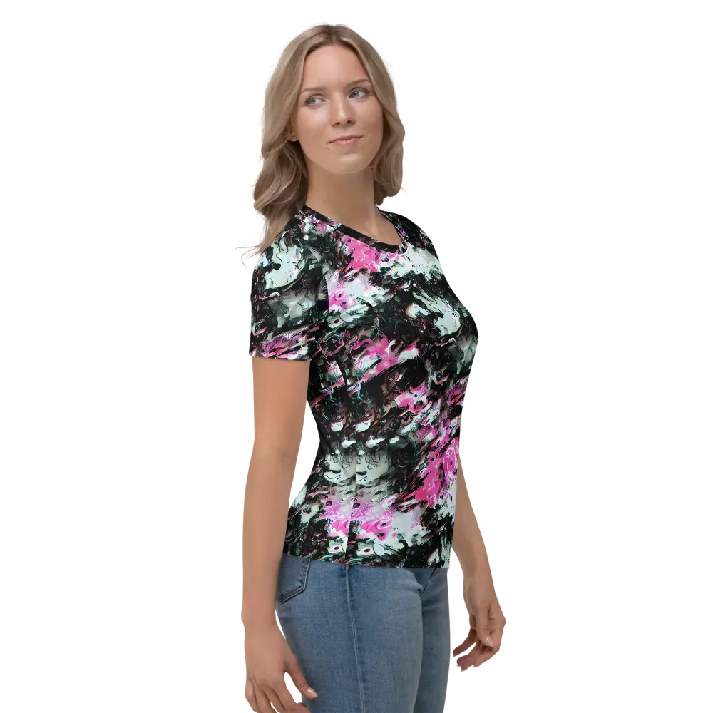 Neon Blackwater on Women's Crew Neck T-Shirt — Right
