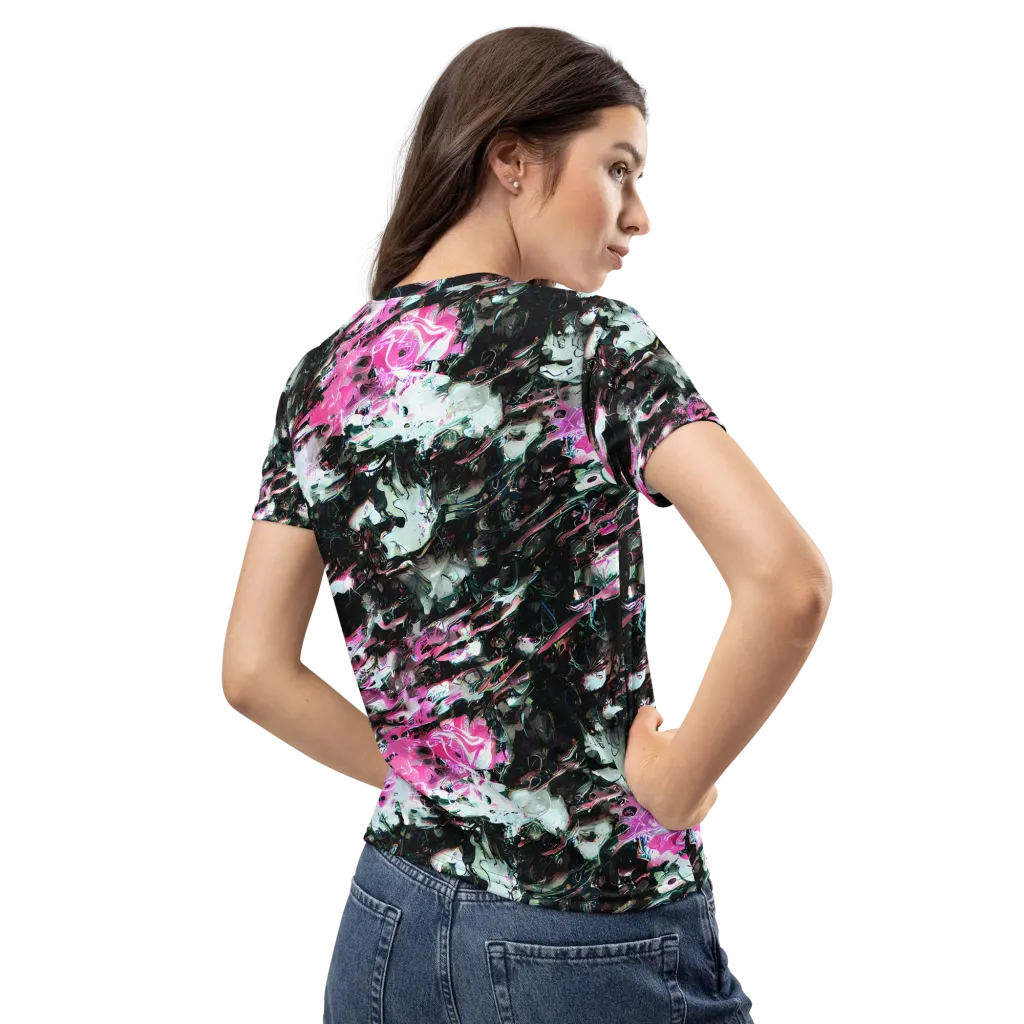 Neon Blackwater on Women's Crew Neck T-Shirt — Back