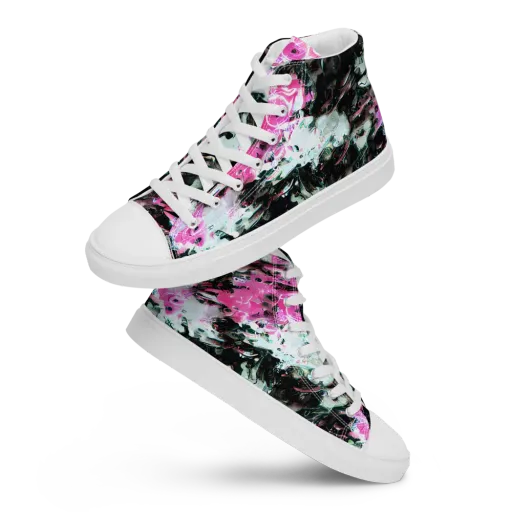 Neon Blackwater on a Women's High Top Canvas Shoes