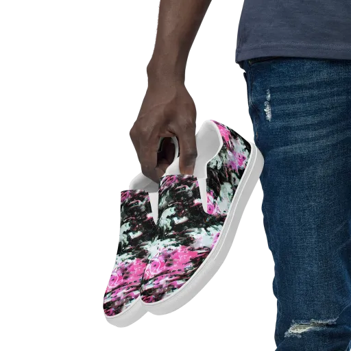 Neon Blackwater on a Men's Slip-On Canvas Shoes