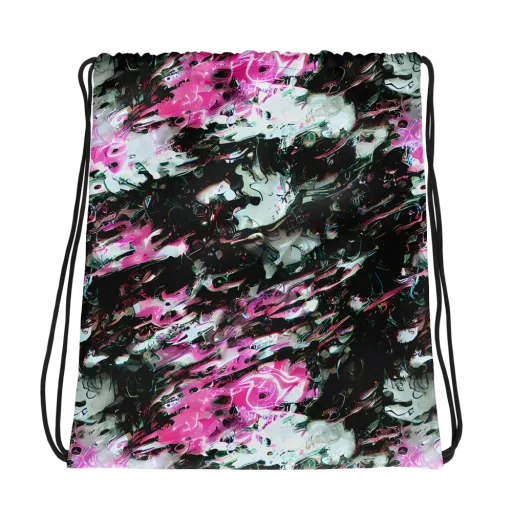 Neon Blackwater on a Drawstring Bag