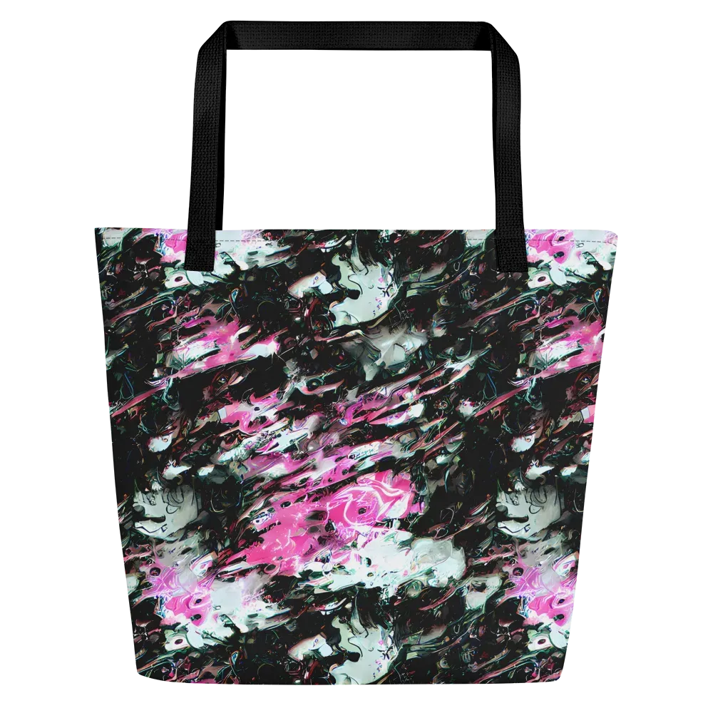 Neon Blackwater on Large Tote Bag W/ Pocket — Front