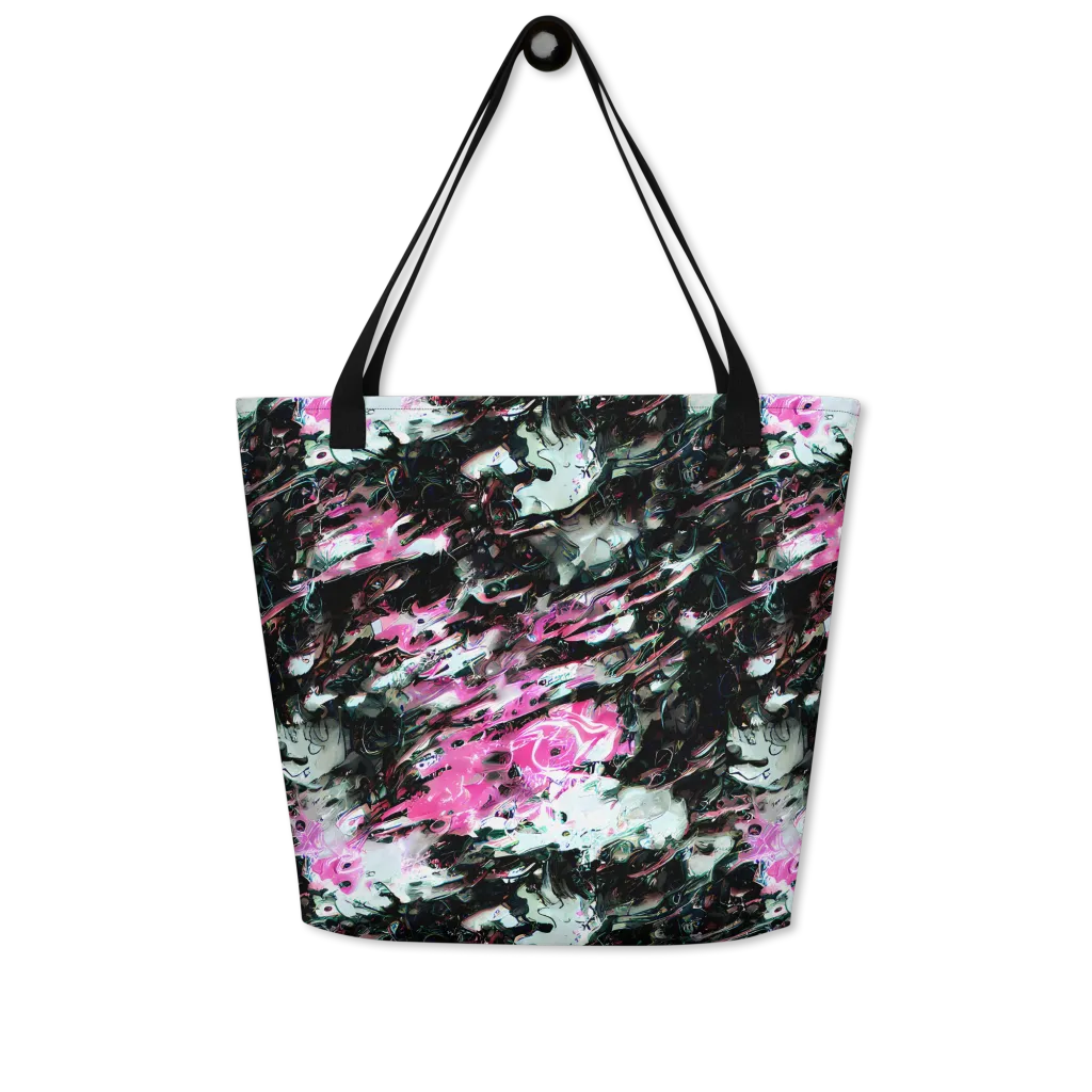 Neon Blackwater on Large Tote Bag W/ Pocket — Front