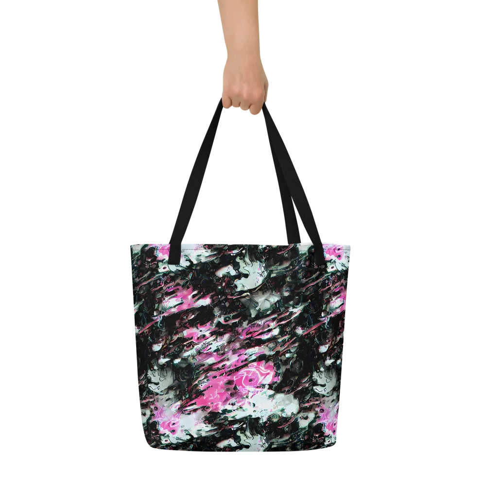 Neon Blackwater on Large Tote Bag W/ Pocket — Front