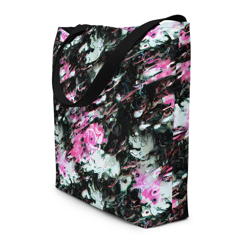 Neon Blackwater on Large Tote Bag W/ Pocket — Front