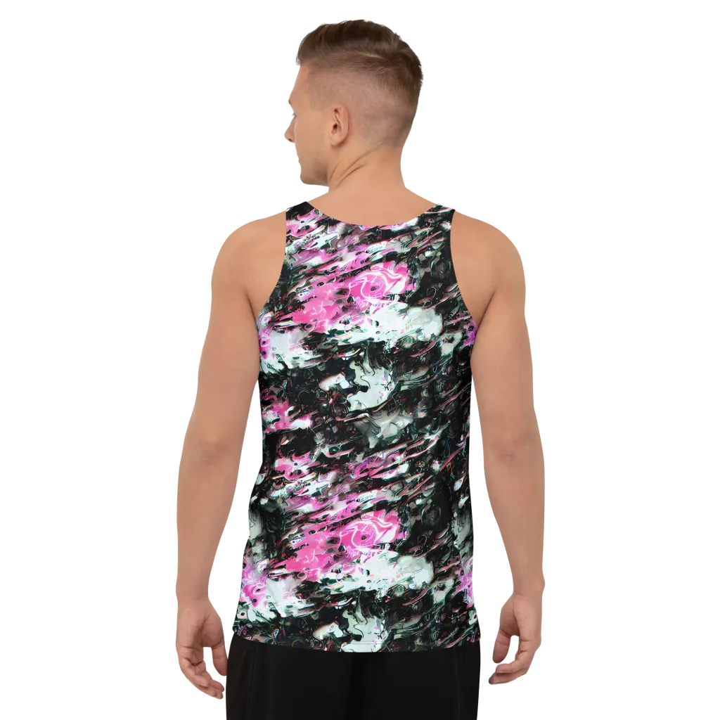 Neon Blackwater on Men's Tank Top — Back