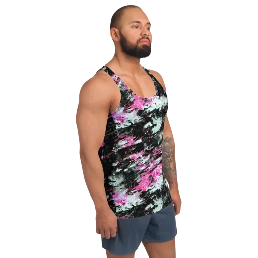 Neon Blackwater on a Men's Tank Top