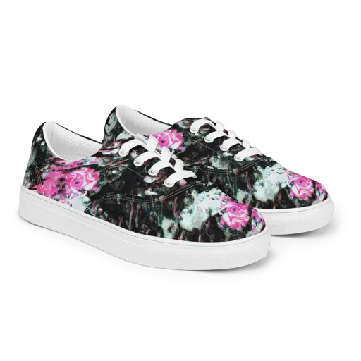Neon Blackwater on a Men's Lace-Up Canvas Shoes