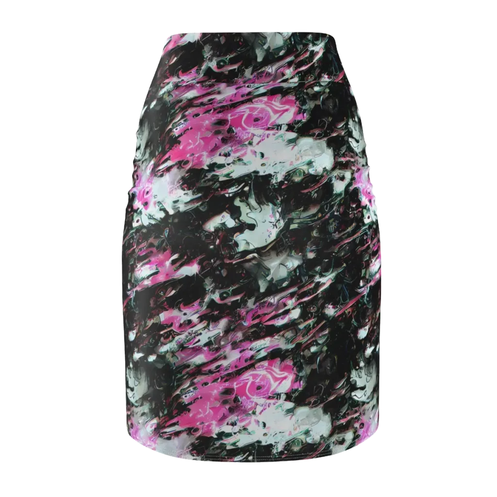 Neon Blackwater on Pencil Skirt — Back