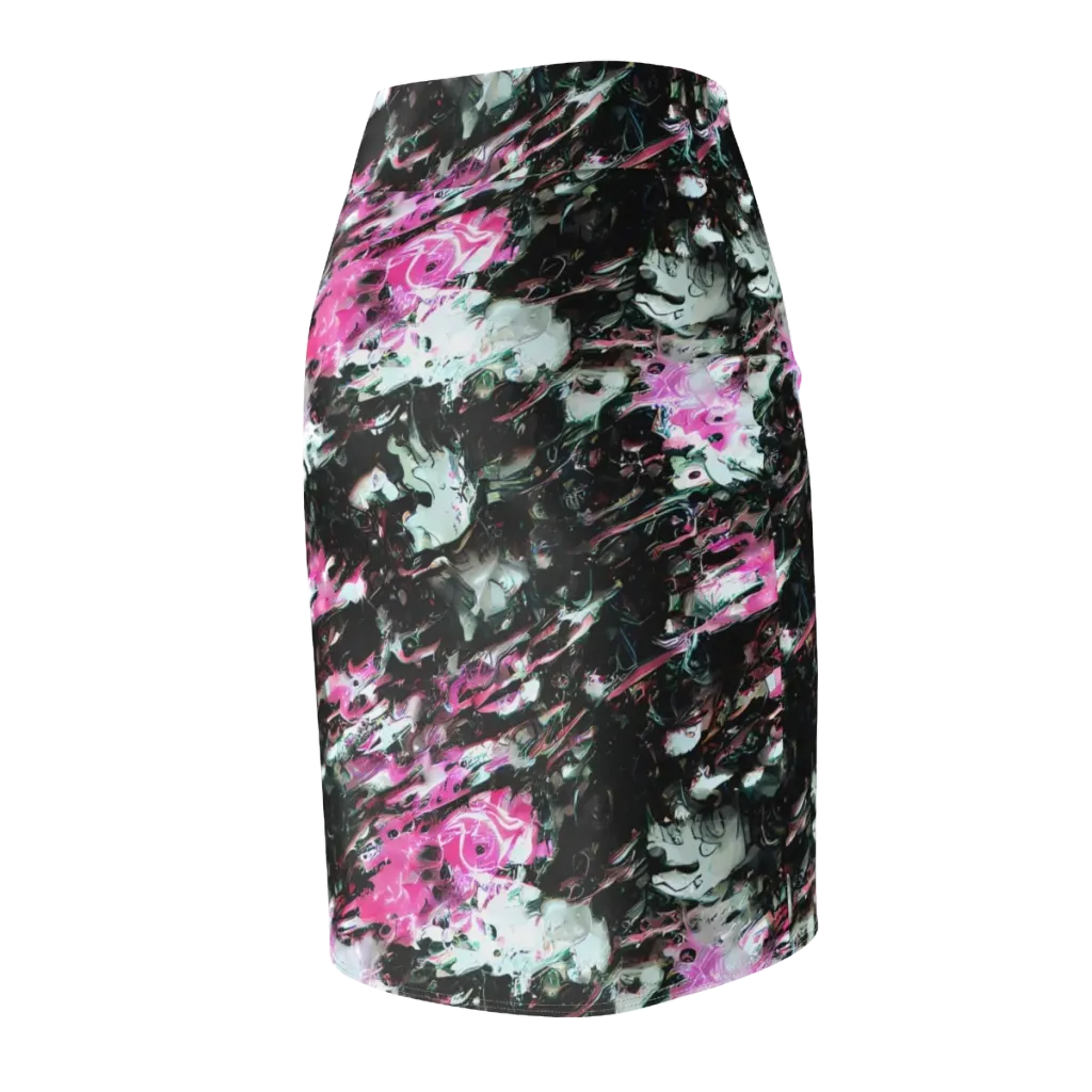 Neon Blackwater on Pencil Skirt — Back Side