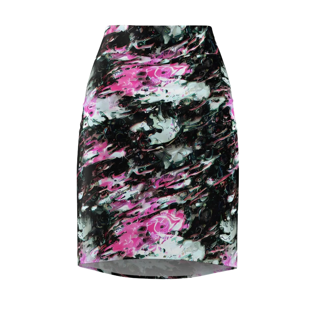 Neon Blackwater on Pencil Skirt — Front