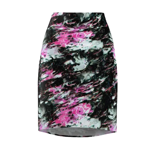 Neon Blackwater on a Pencil Skirt