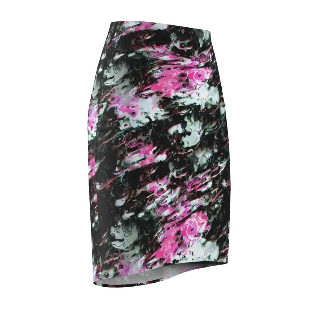 Neon Blackwater on Pencil Skirt — Front Side