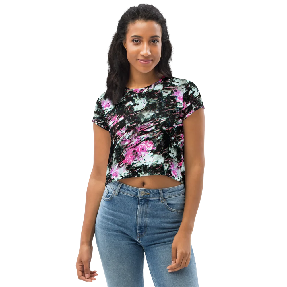Neon Blackwater on Crop Tee — Front