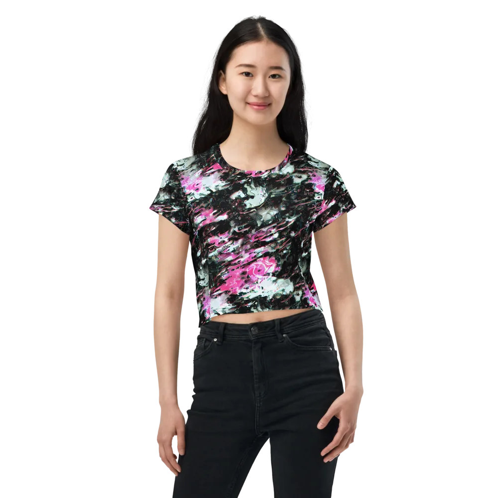 Neon Blackwater on Crop Tee — Front