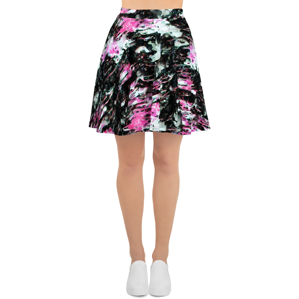 Neon Blackwater on Skater Skirt — Front