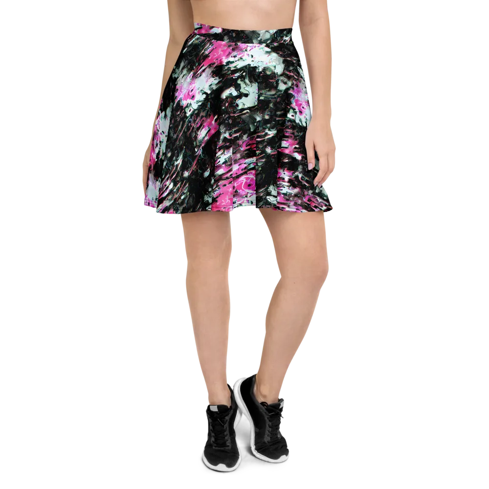 Neon Blackwater on Skater Skirt — Front