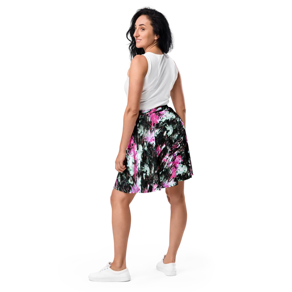 Neon Blackwater on Skater Skirt — Back