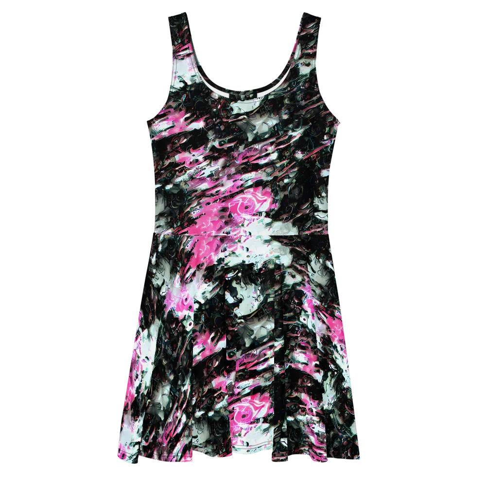 Neon Blackwater on Skater Dress — Front