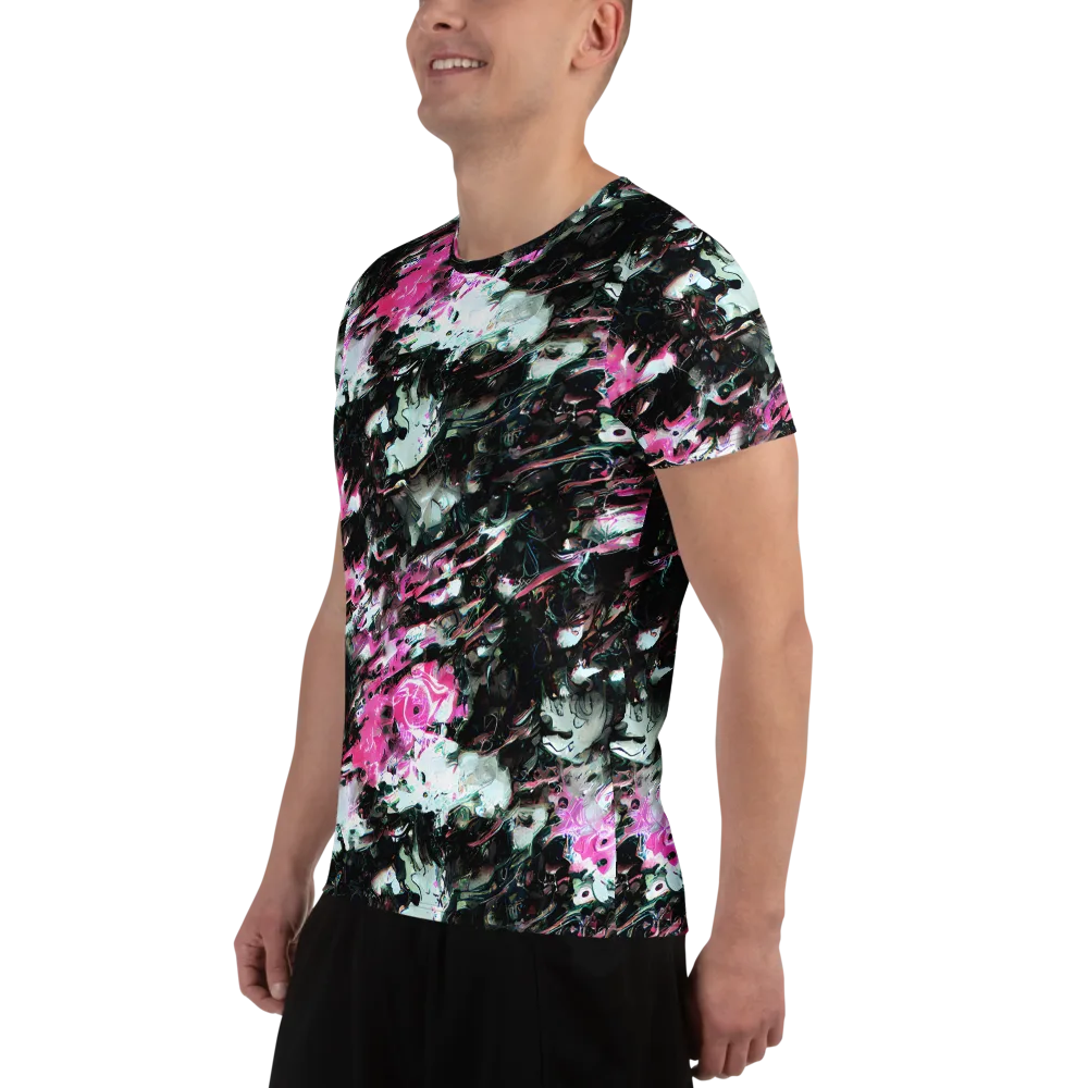 Neon Blackwater on Men's Athletic T-Shirt — Left