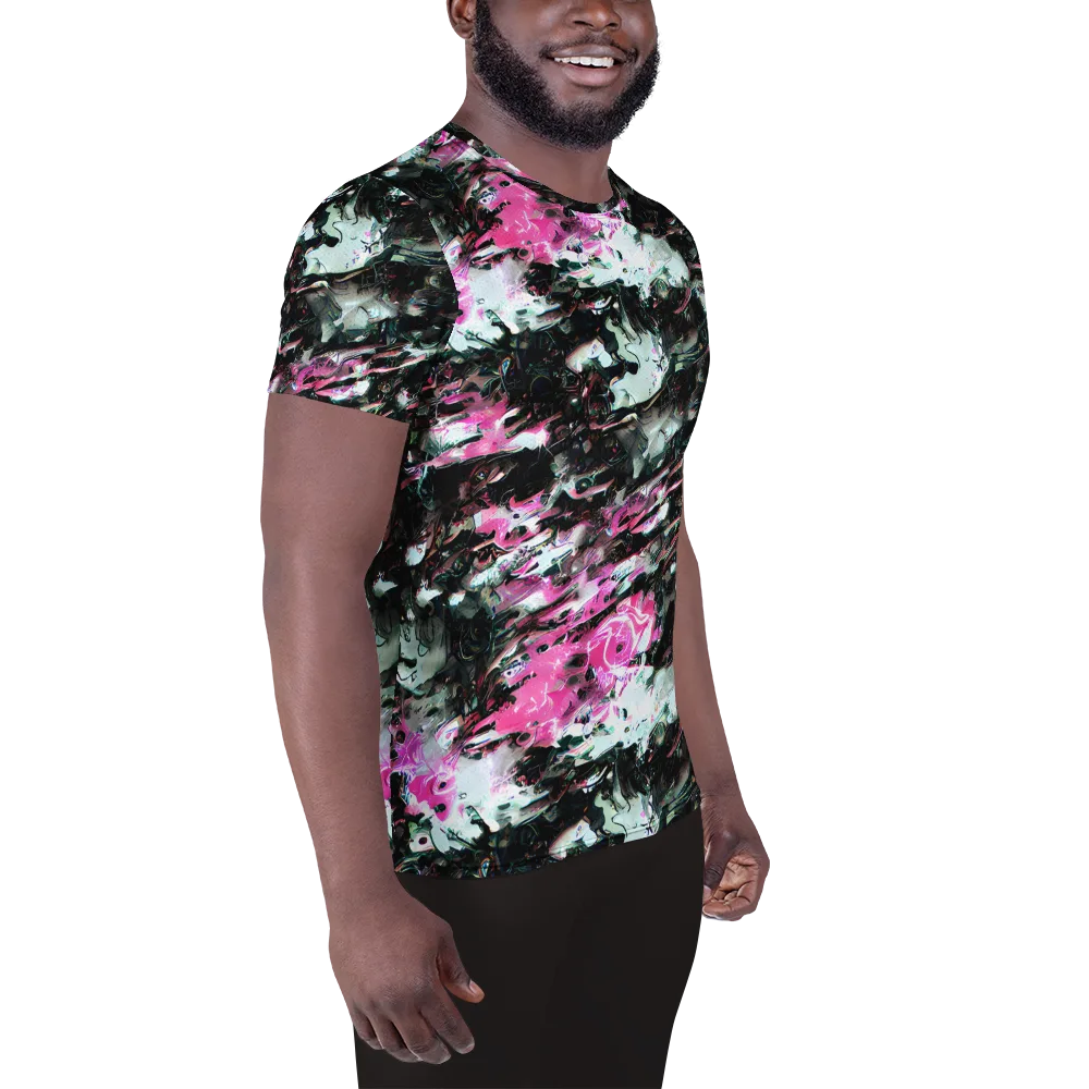 Neon Blackwater on Men's Athletic T-Shirt — Right