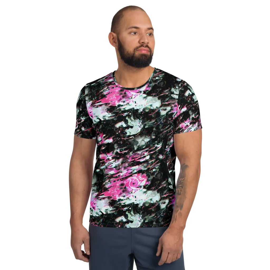 Neon Blackwater on Men's Athletic T-Shirt — Front