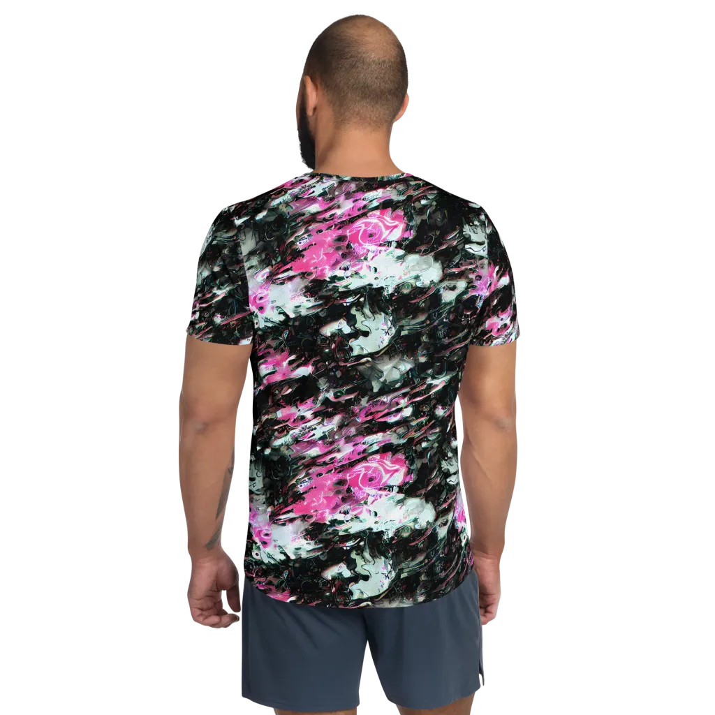 Neon Blackwater on Men's Athletic T-Shirt — Back