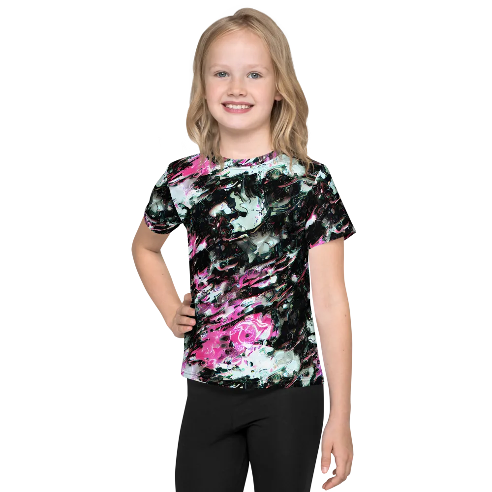 Neon Blackwater on Kids Crew Neck T-Shirt — Front