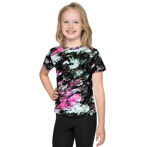 Neon Blackwater on a Kids Crew Neck T-Shirt