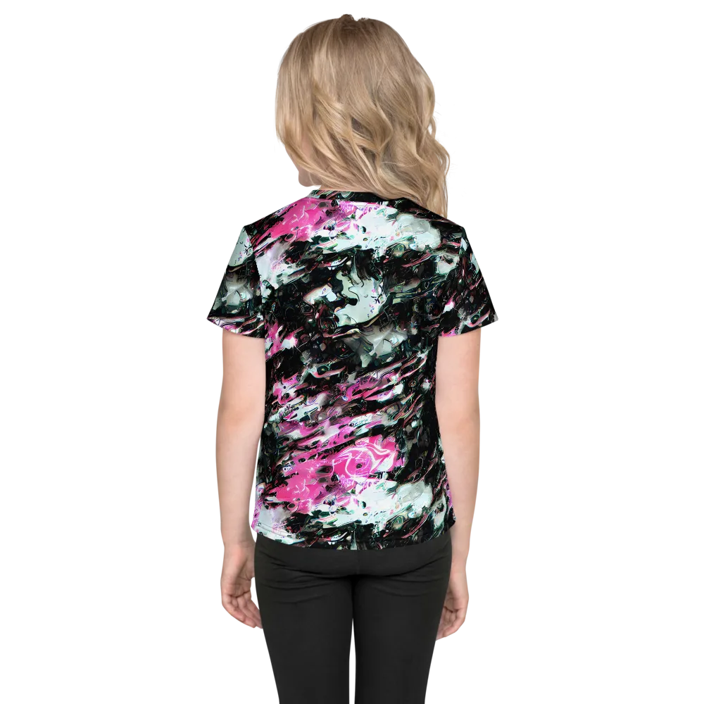 Neon Blackwater on Kids Crew Neck T-Shirt — Back
