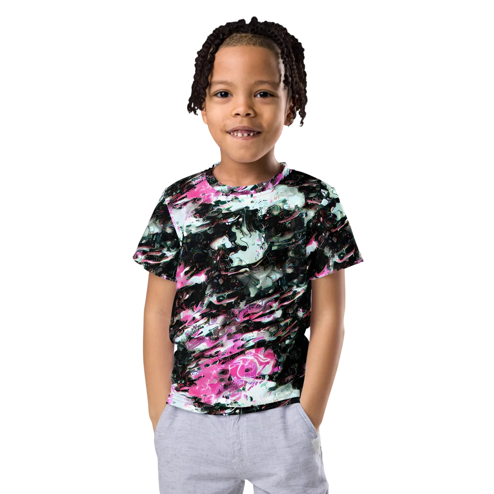 Neon Blackwater on Kids Crew Neck T-Shirt — Front