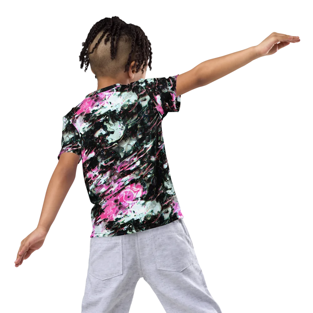 Neon Blackwater on Kids Crew Neck T-Shirt — Back