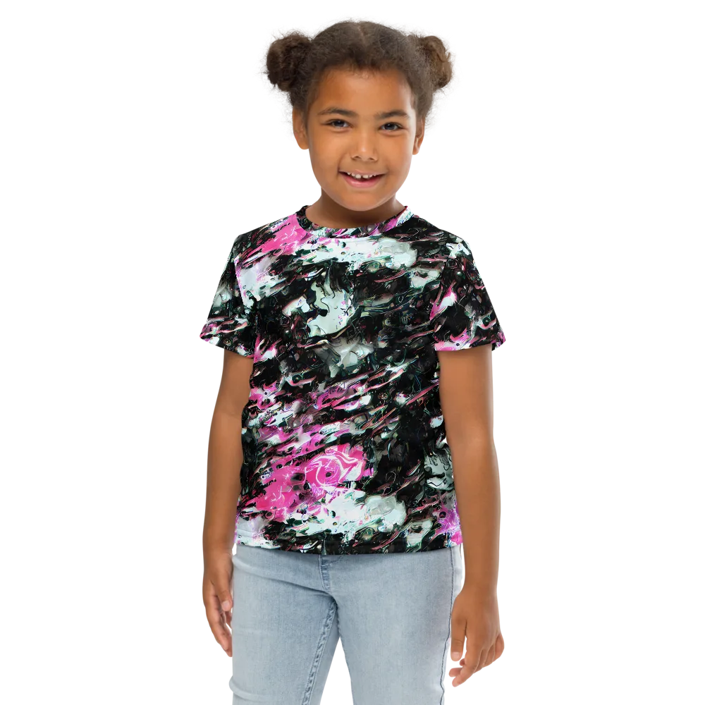 Neon Blackwater on Kids Crew Neck T-Shirt — Front
