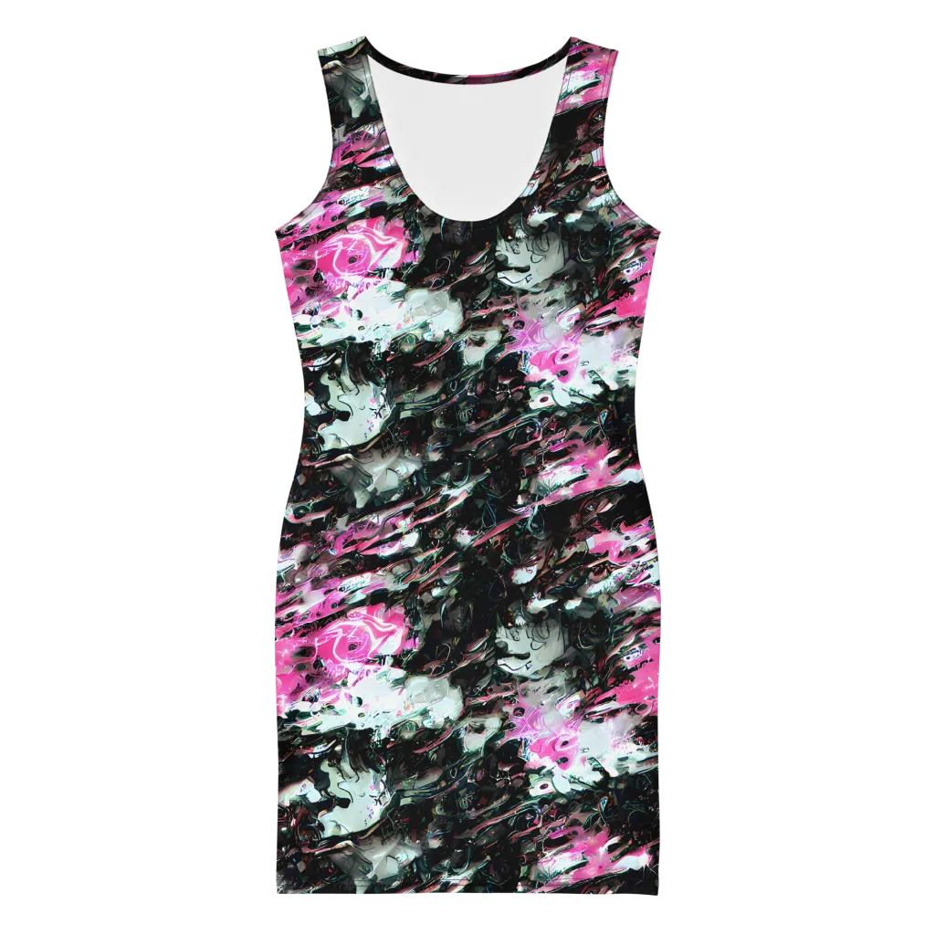 Neon Blackwater on Bodycon Dress — Front