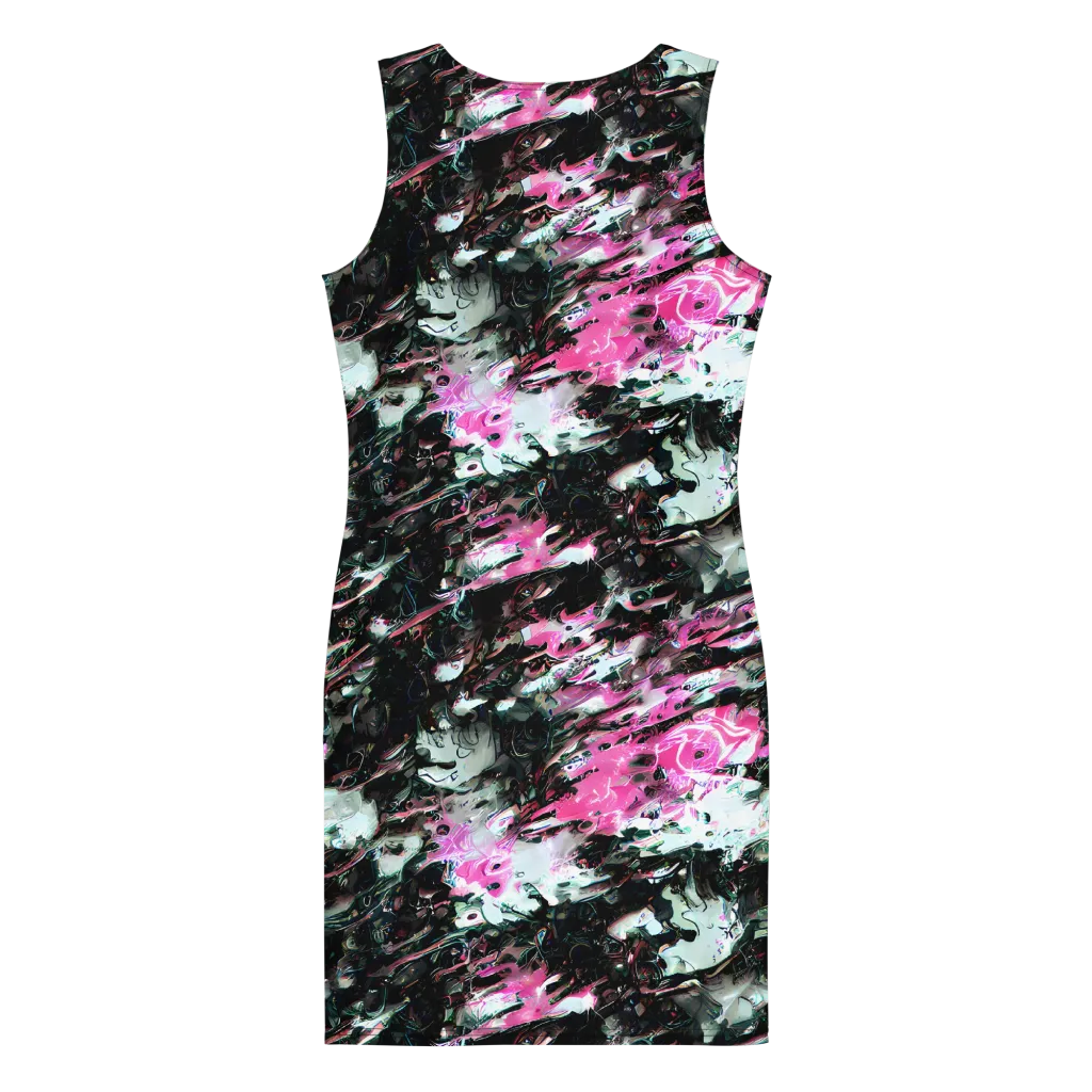 Neon Blackwater on Bodycon Dress — Back