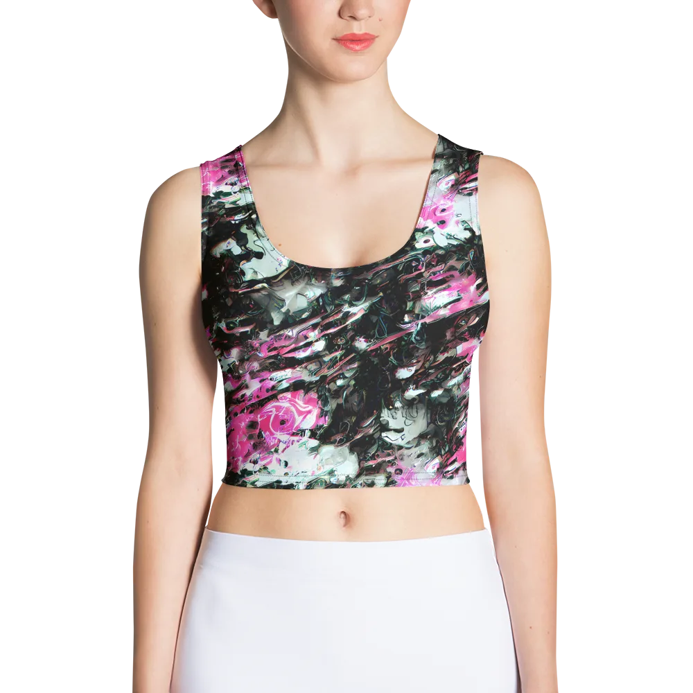 Neon Blackwater on Crop Top — Front