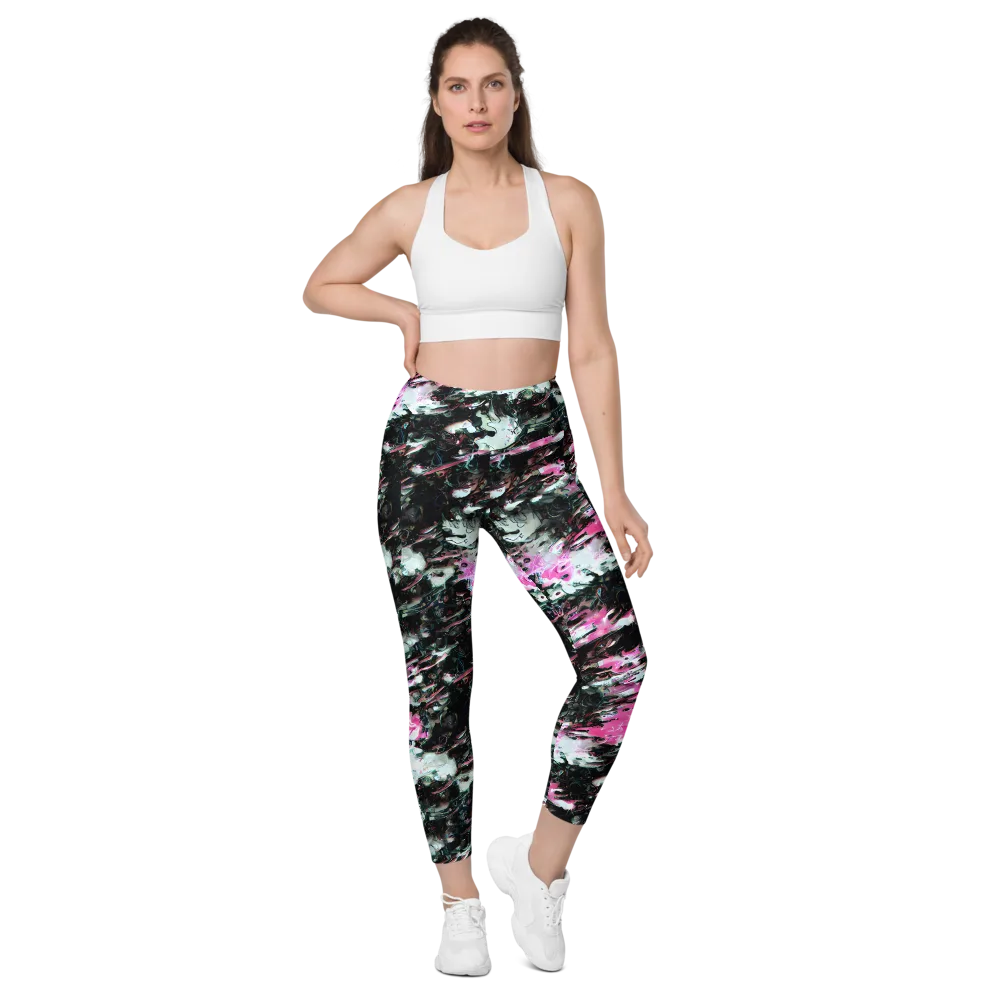 Neon Blackwater on Leggings with Pockets — Front
