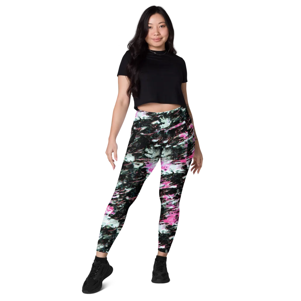 Neon Blackwater on Leggings with Pockets — Front